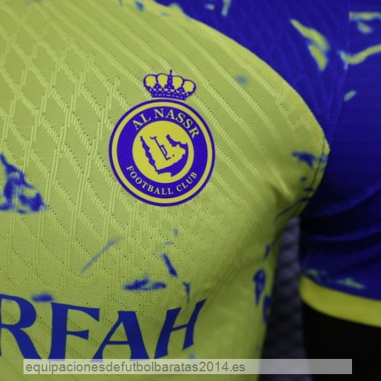 Nuevo Tailandia Especial Jugadores Camiseta Al Nassr 23/24 Amarillo Azul Baratas